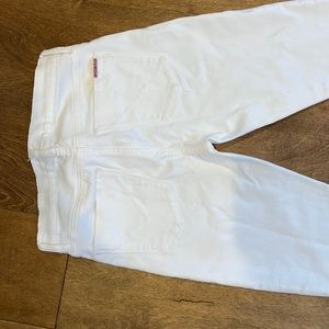 Hudson Nico Mid Rise Ankle Super Skinny Jeans White 26